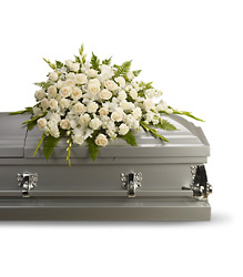 Silken Serenity Casket Spray from Swindler and Sons Florists in Wilmington, OH